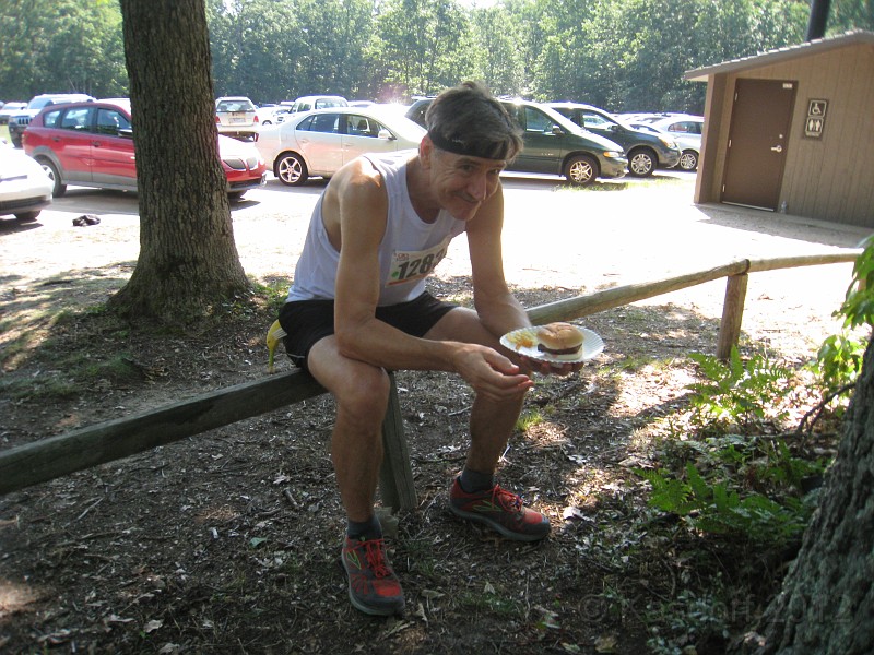 2012 North Country Run HM 0182.JPG - The 2012 North Country Run, a half marathon race through the beautiful Manistee National Forest in Michigan. August 25, 2012 a nice warm day for a run through the hills!